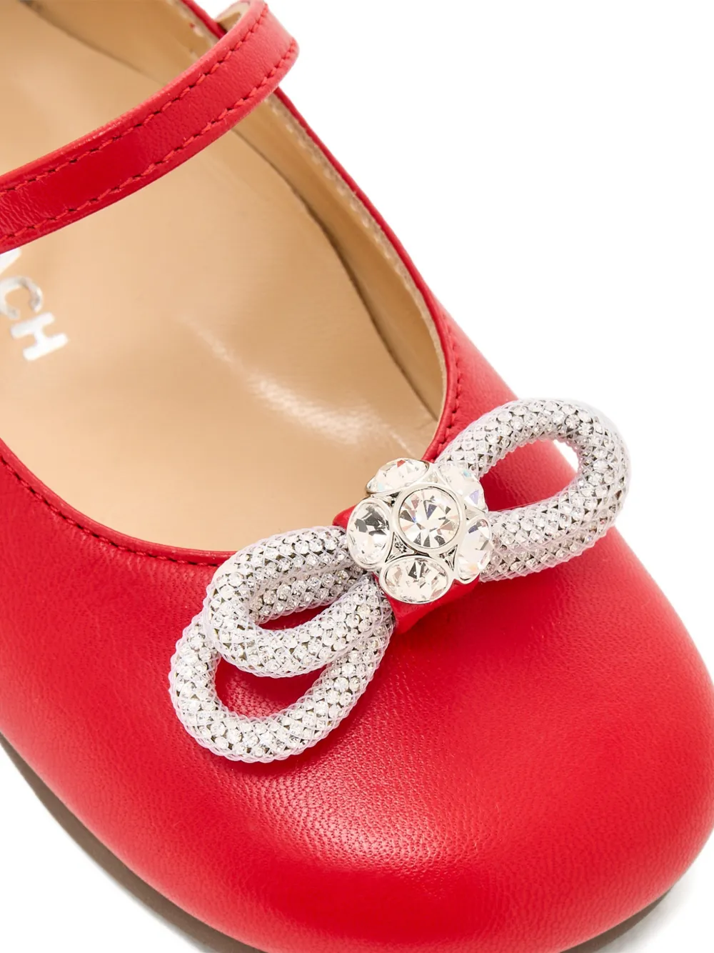 MACH & MACH bow-embellished ballerinas Rood