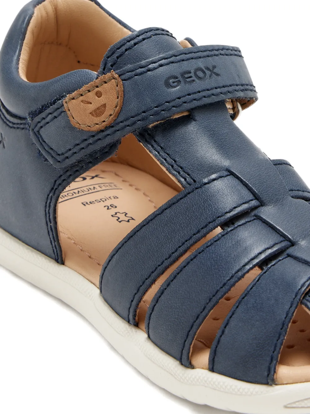 Geox Kids Macchia sandalen met uitgesneden bandje Blauw