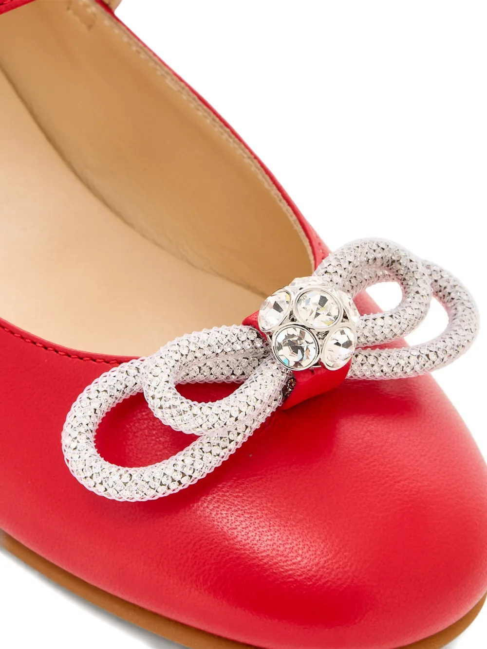 MACH & MACH Ballerina's verfraaid met kristallen Rood