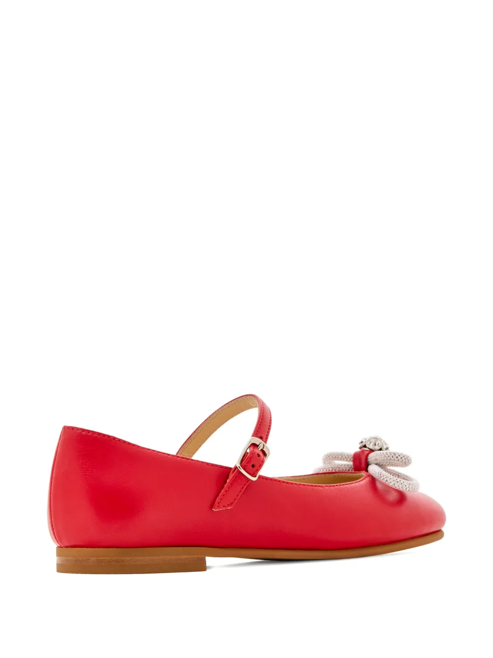 MACH & MACH Ballerina's verfraaid met kristallen Rood