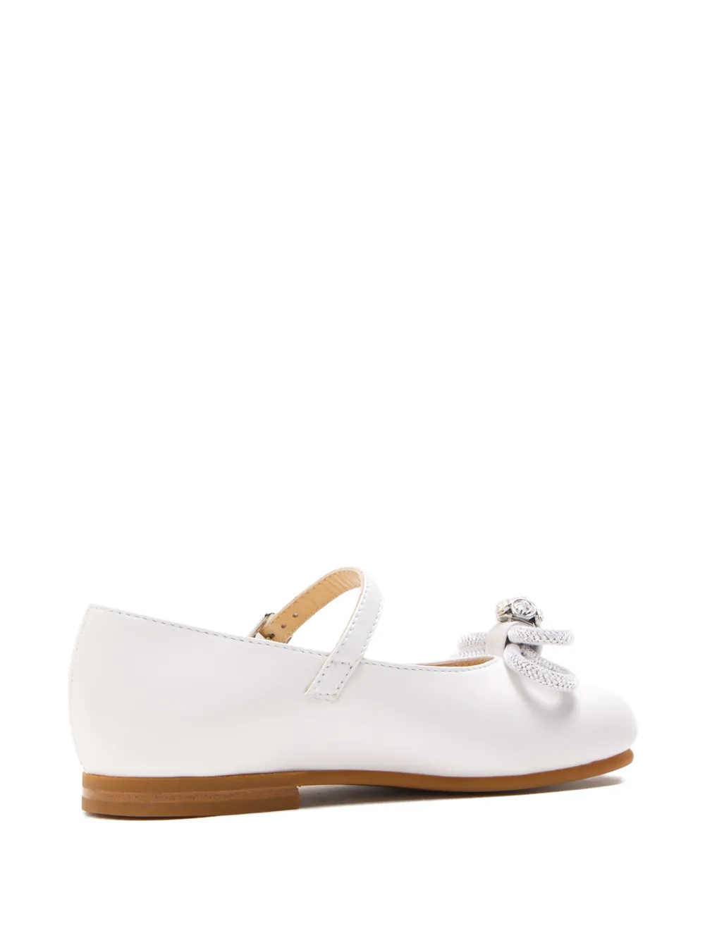 MACH & MACH Ballerina's met dubbele strik Wit