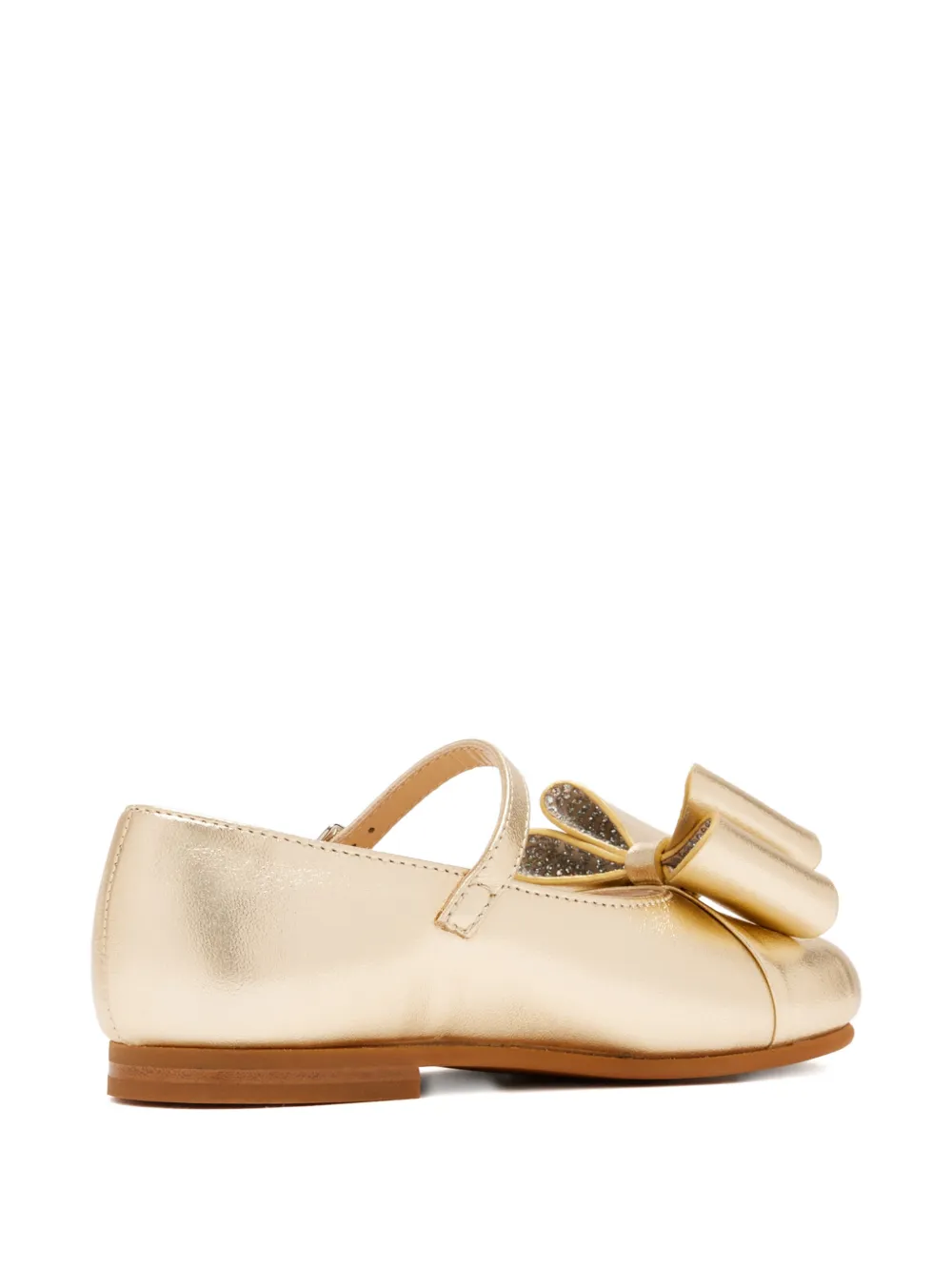 MACH & MACH Ballerina's met strik Goud