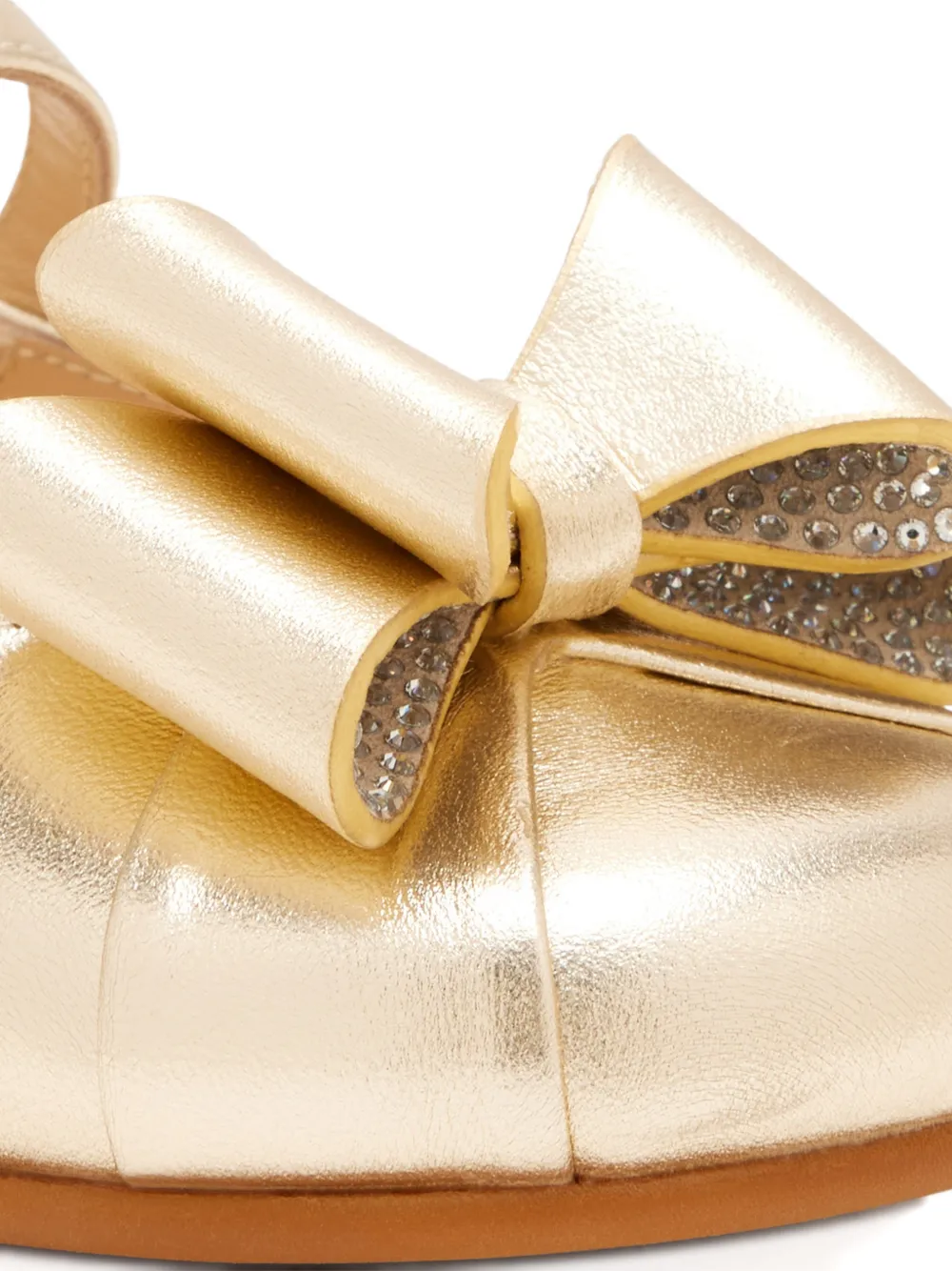 MACH & MACH Ballerina's met strik Goud