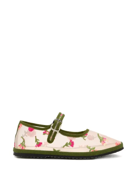 CAPULETTE floral buckle ballet flats