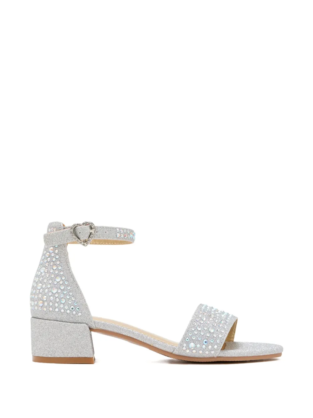 Angel's Face Erin sandalen verfraaid met hartgesp Zilver