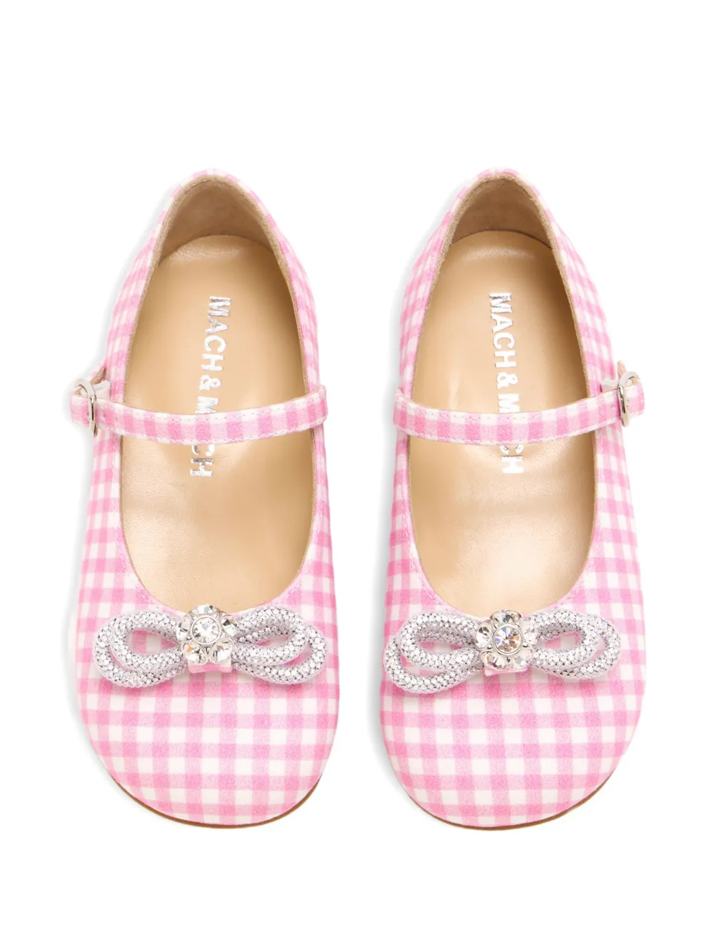 MACH & MACH double bow ballerina Roze
