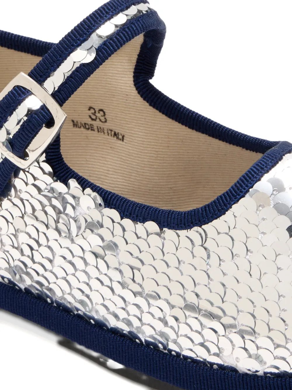 CAPULETTE Ballerina's verfraaid met pailletten en gesp Zilver