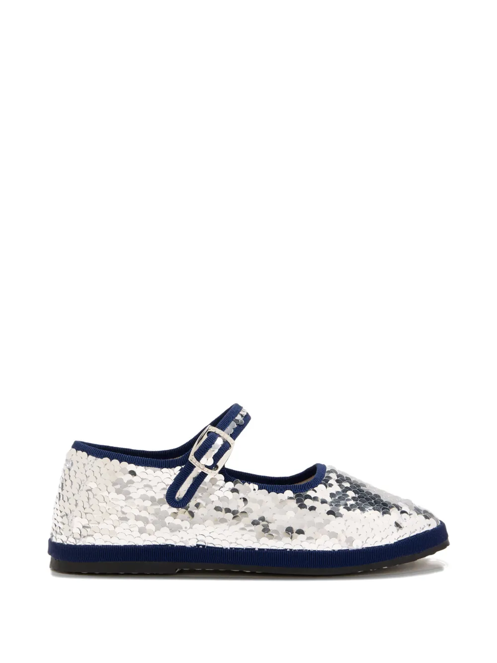CAPULETTE sequin-embellsihment buckle ballerinas - Argento