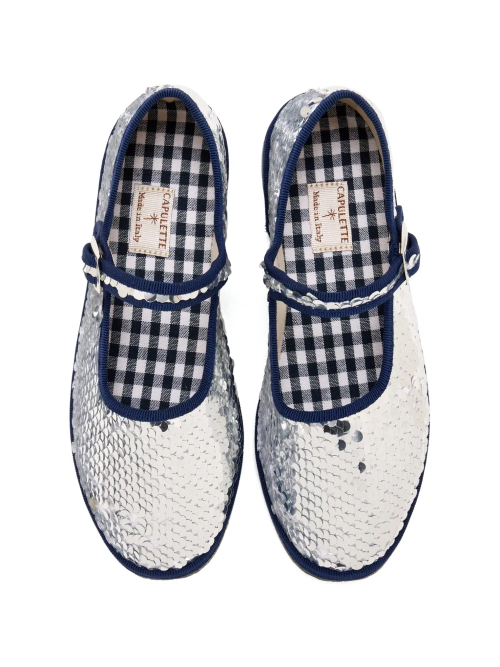 CAPULETTE Ballerina's verfraaid met pailletten en gesp Zilver