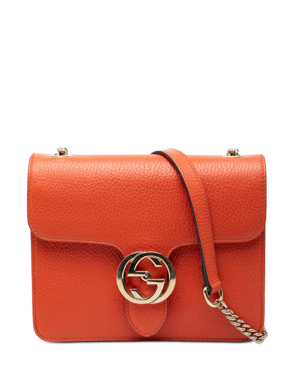 Gucci Pre-Owned 2000-2015 Small Dollar Calfskin Interlocking G crossbody bag - Arancione