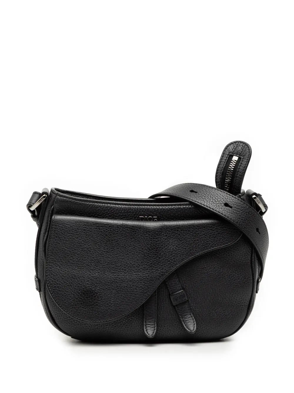 Christian Dior Pre-Owned 2021 Grained Calfskin Saddle Soft Bag satchel - Nero