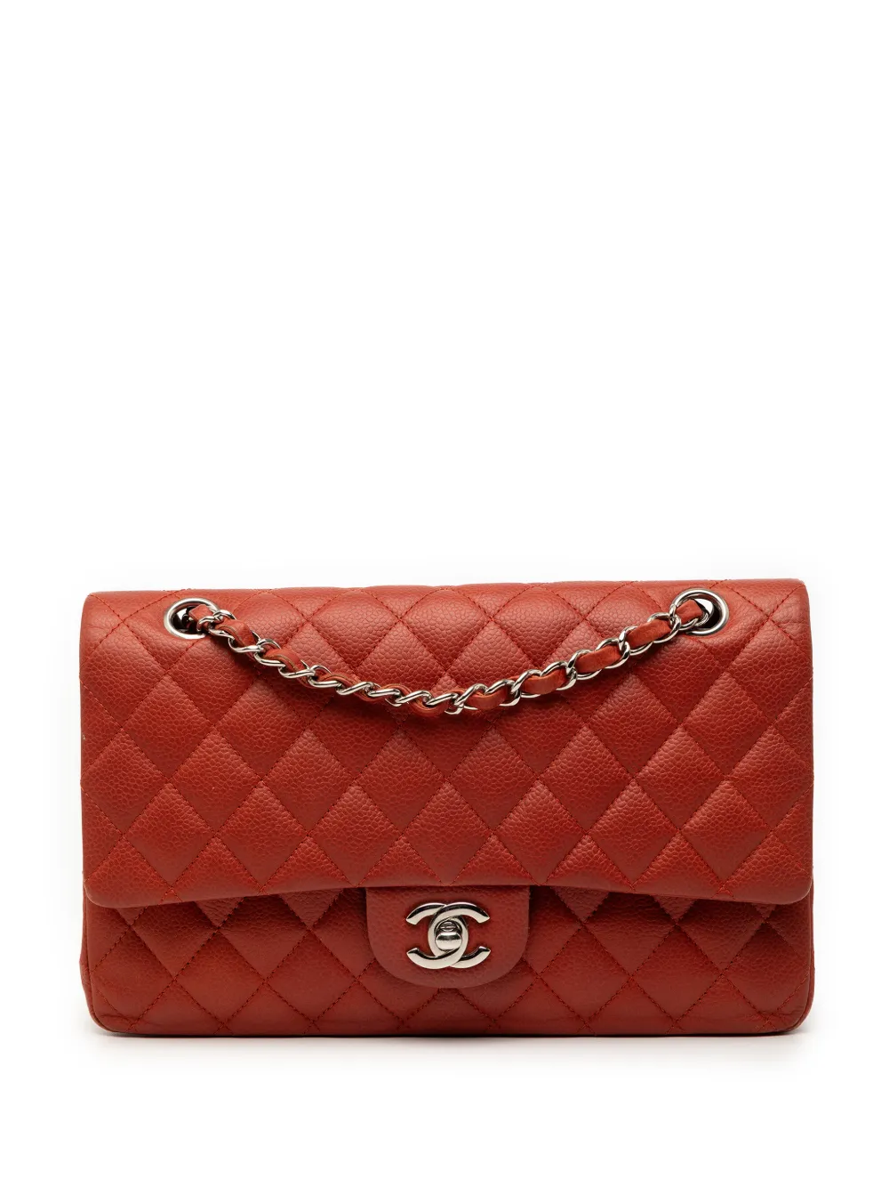 CHANEL Pre-Owned 2010-2011 Medium Classic Caviar Double Flap shoulder bag - Rosso