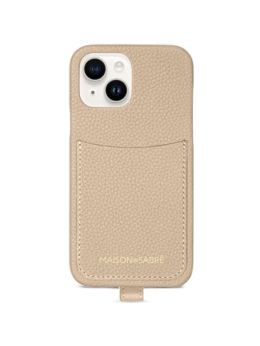  Maison De Sabré Sling Leather Iphone 14 Phone Case - Neutrals 
