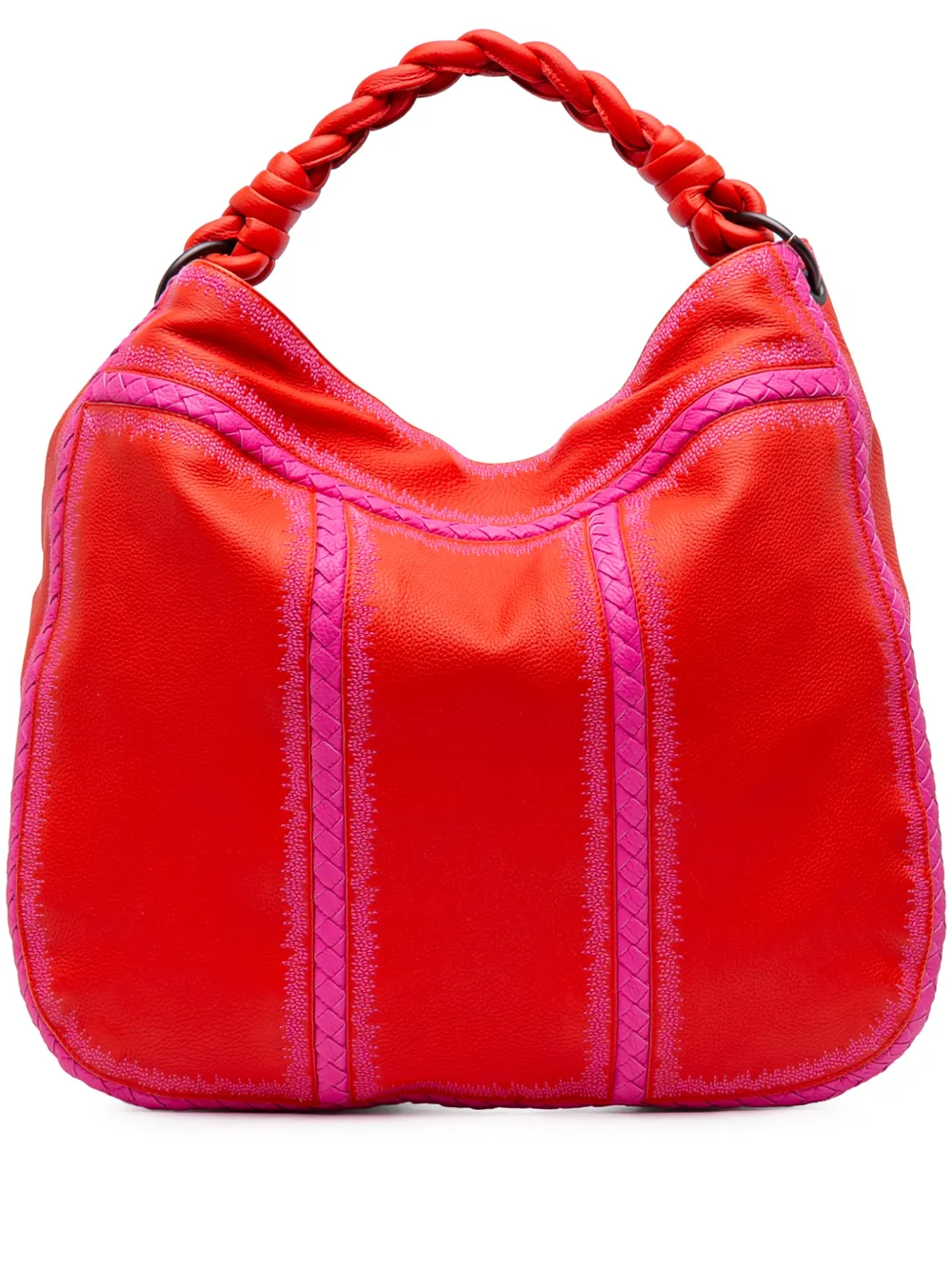 Bottega Veneta Pre-Owned 2012-2025 Intrecciato Trimmed Leather hobo bag - Rosa