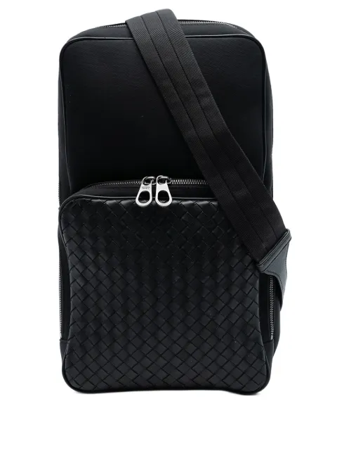 Bottega Veneta Pre-Owned 2010-2020 Intrecciato Canvas and Leather Sling Bag crossbody bag