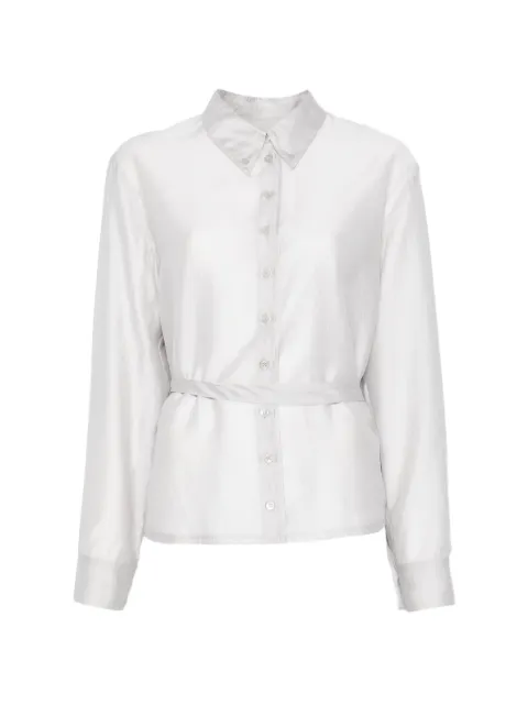 Low Classic sheer shirred blouse