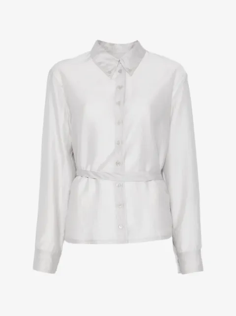 Low Classic sheer shirred blouse