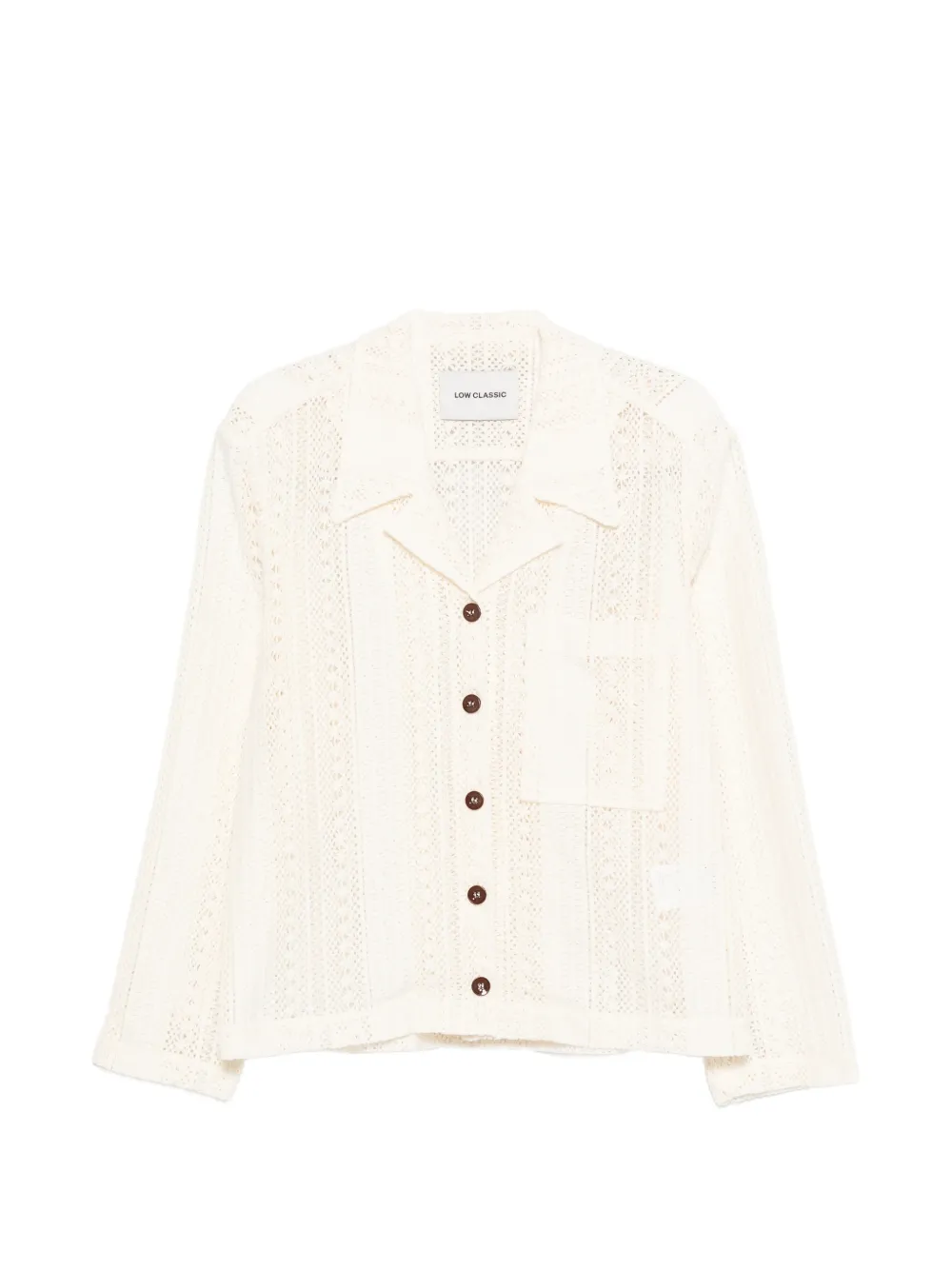 Low Classic lace button shirt - Toni neutri