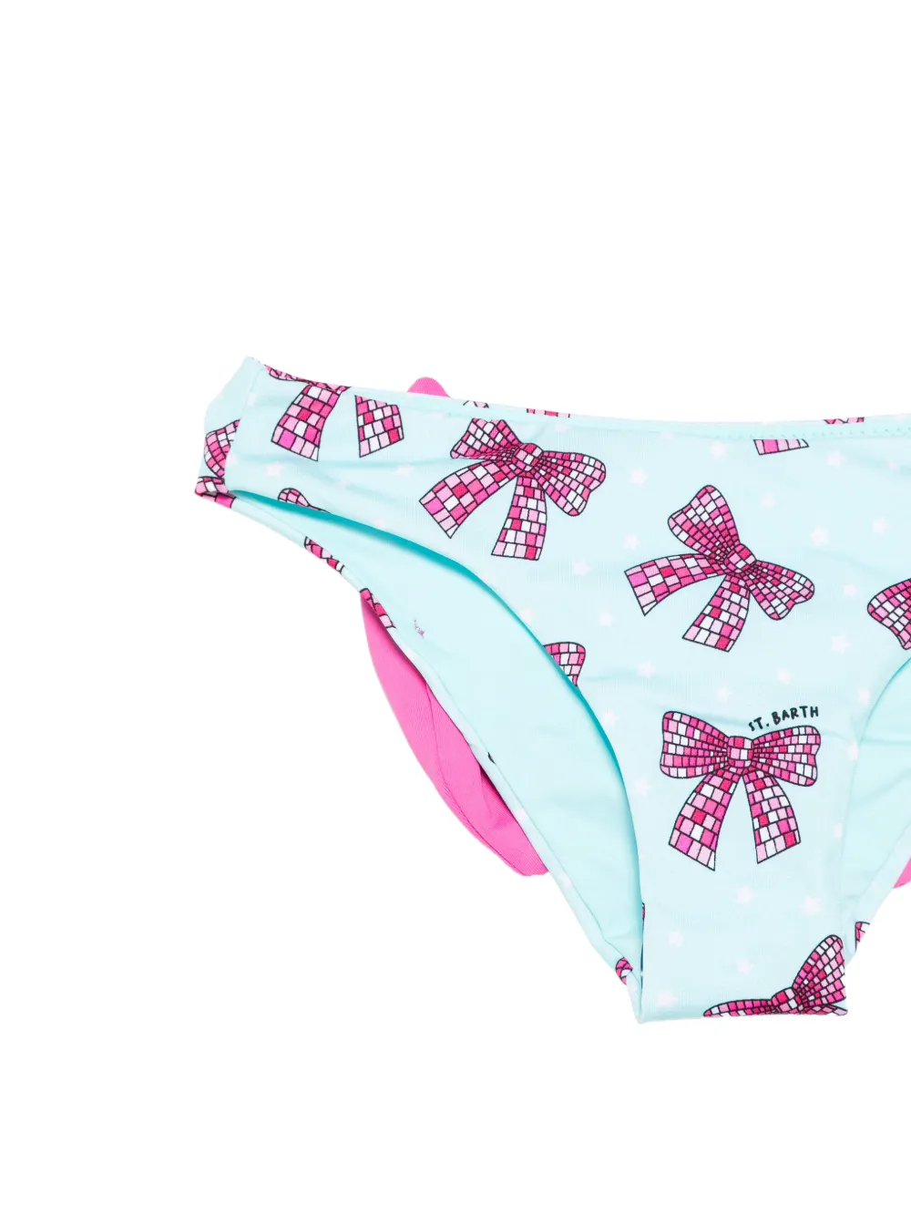  Mc2 Saint Barth Kids Madame Bow Printed Bottoms - Blue 