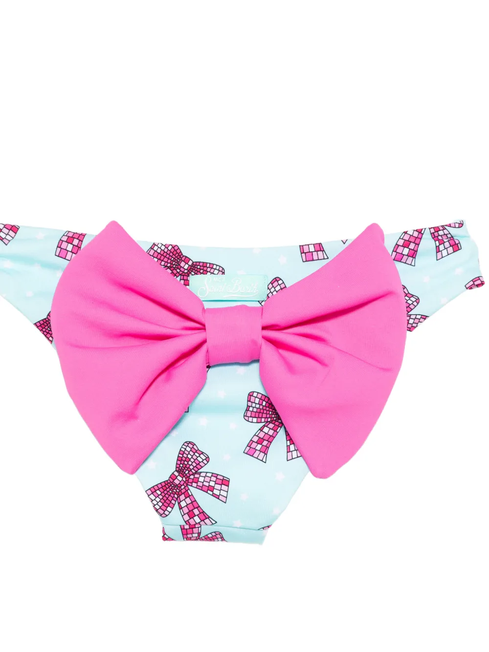  Mc2 Saint Barth Kids Madame Bow Printed Bottoms - Blue 