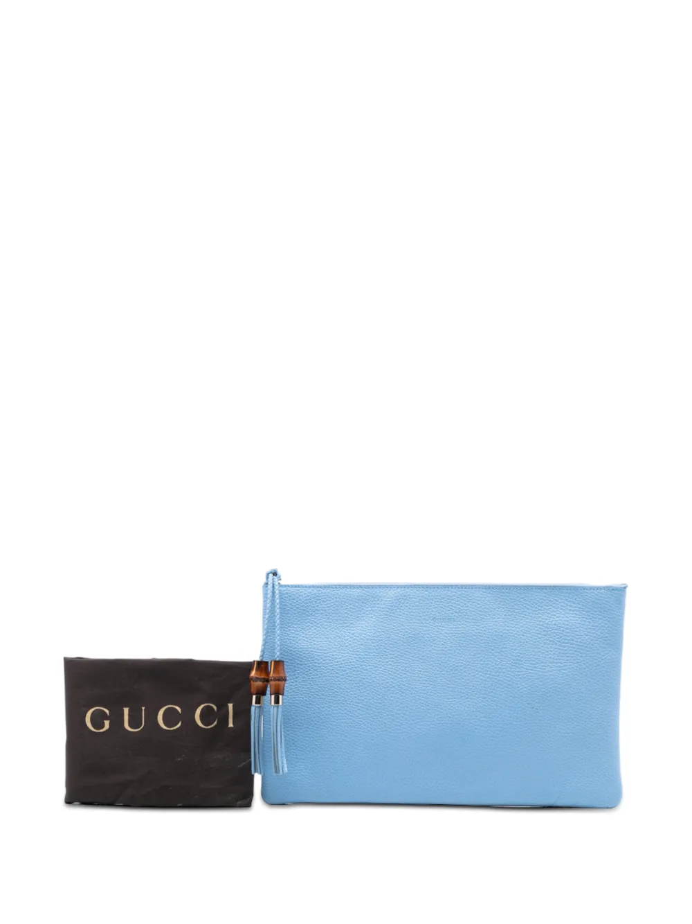 2016-2026 Calfskin Bamboo Tassel Clutch Bag