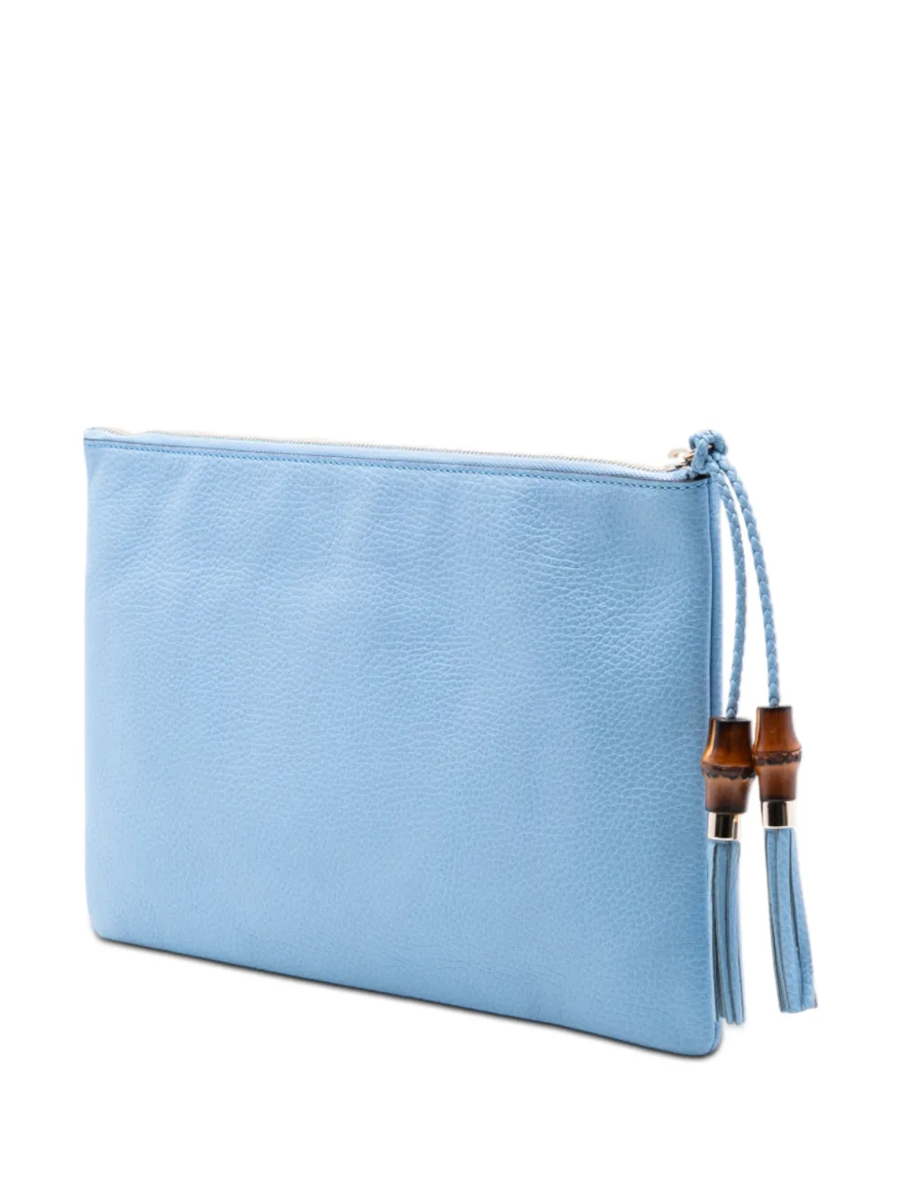 2016-2026 Calfskin Bamboo Tassel Clutch Bag