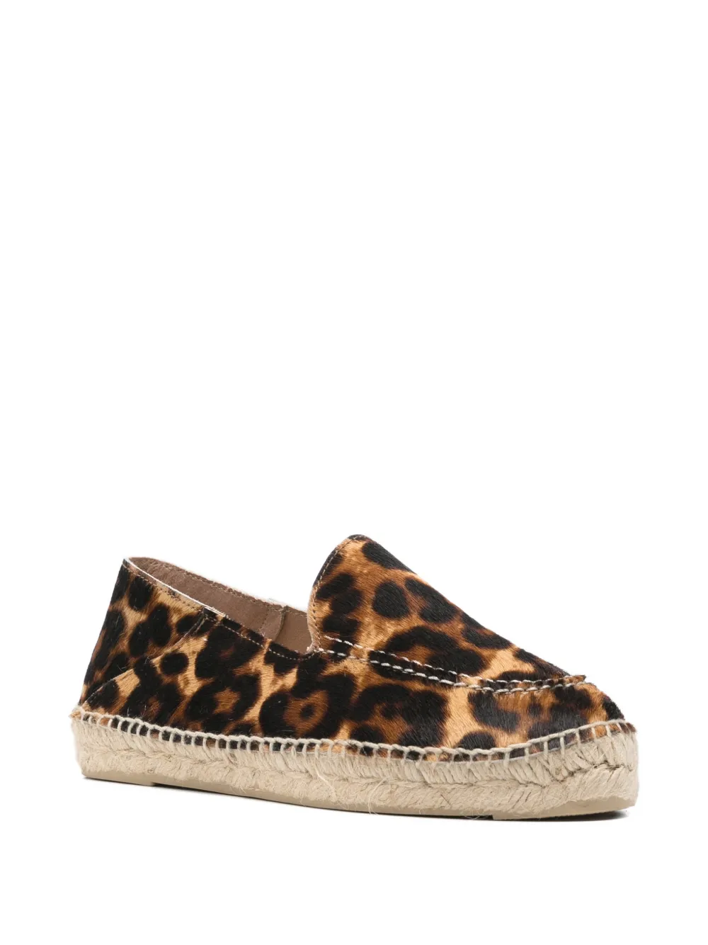 Manebi Espadrilles met luipaardprint Bruin