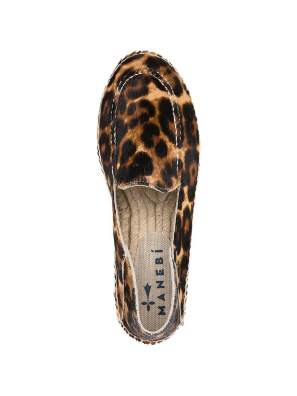 Manebi Espadrilles met luipaardprint Bruin