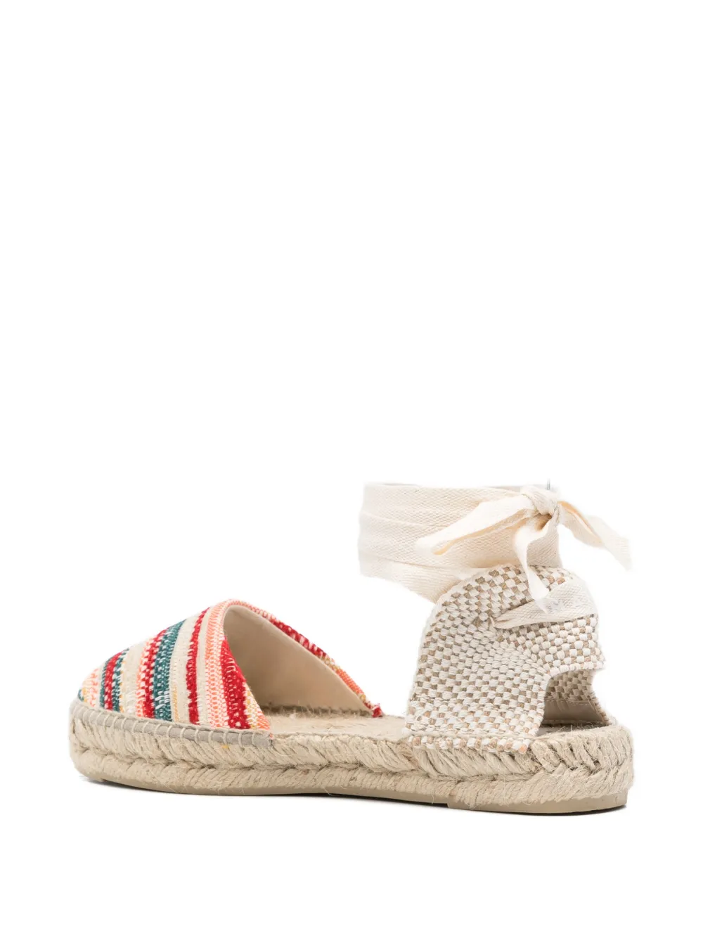 Manebi Gestreepte espadrilles Rood