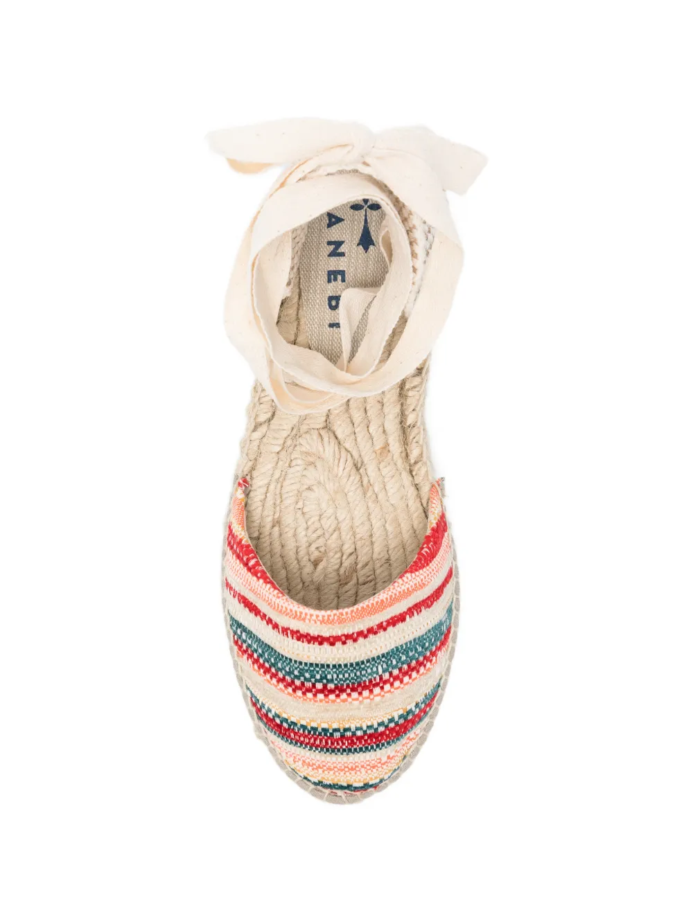 Manebi Gestreepte espadrilles Rood