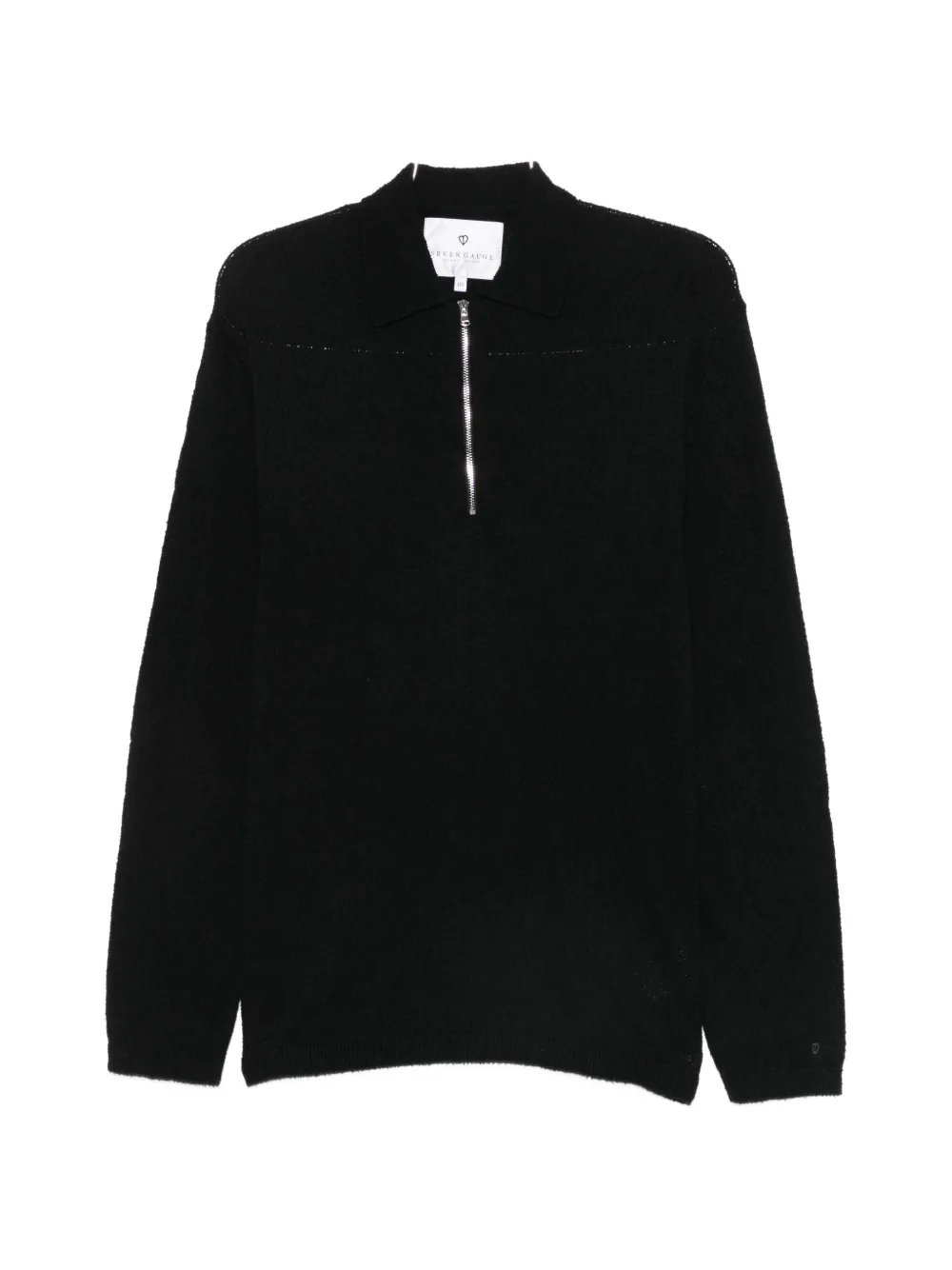 SEVEN GAUGE zip-fastening polo shirt - Nero