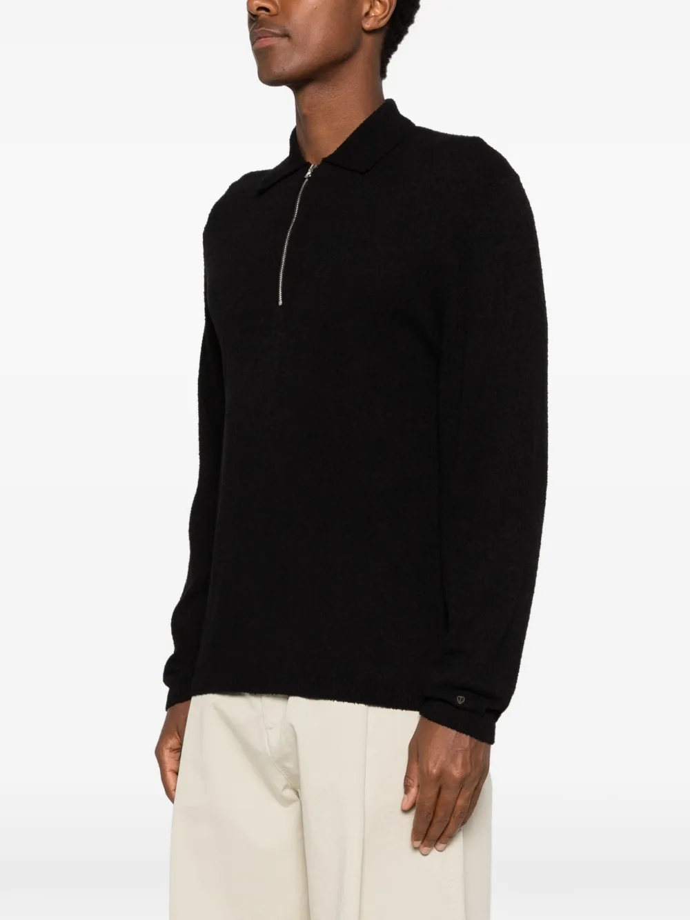 SEVEN GAUGE Poloshirt met rits Zwart