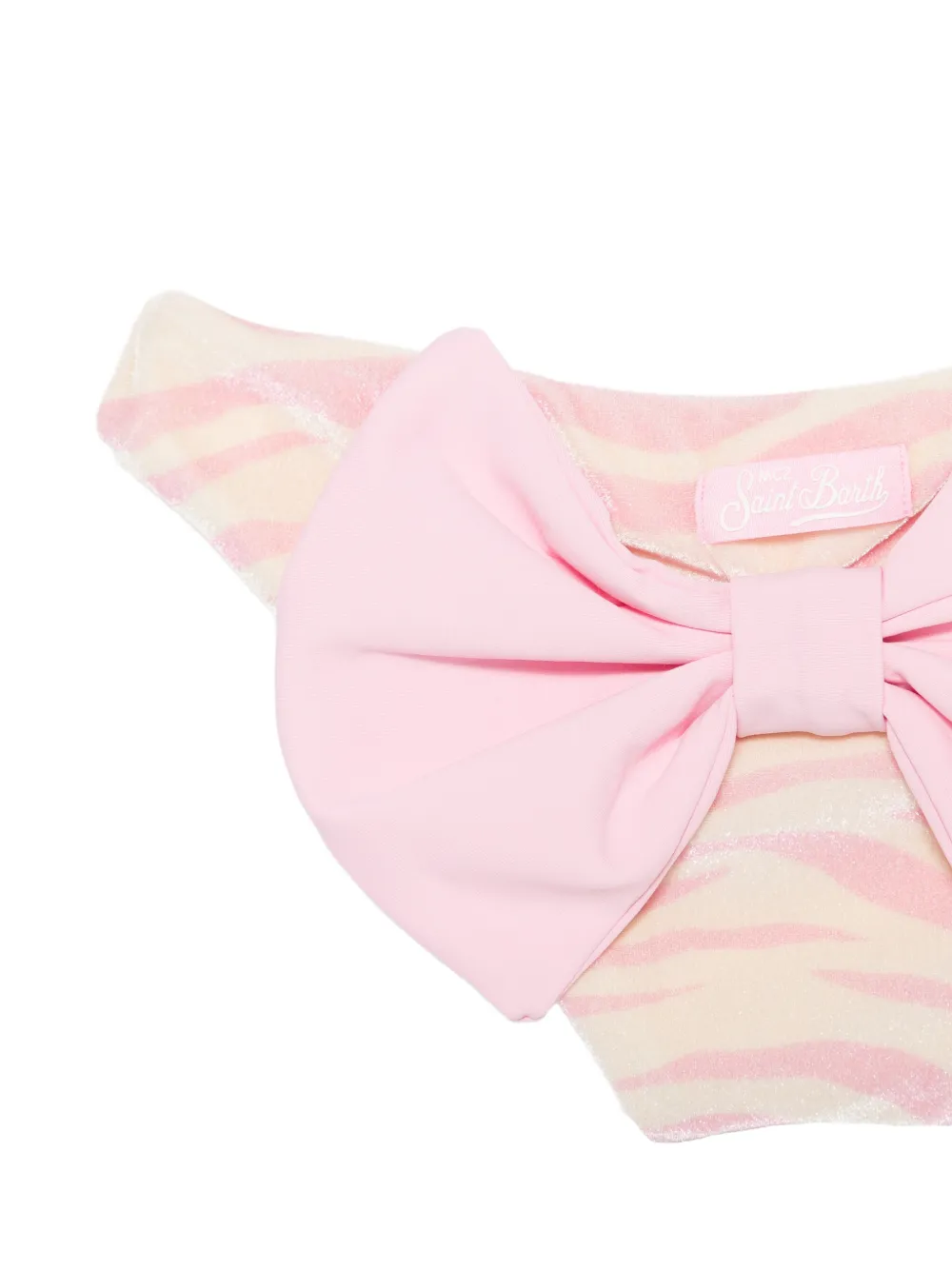  Mc2 Saint Barth Kids Bow-detail Print Bikini Bottoms - Neutrals 