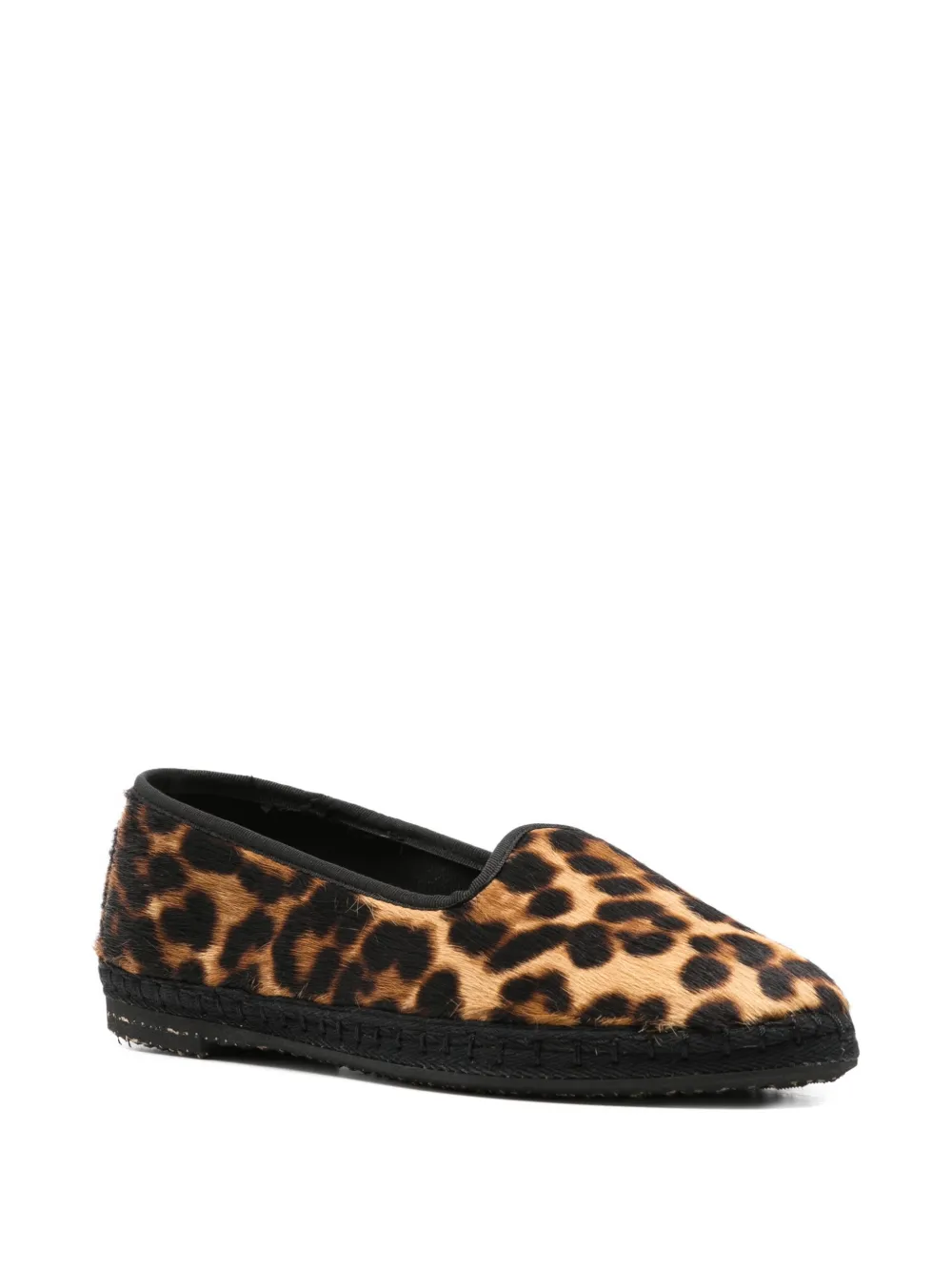 Manebi Loafers met luipaardprint Beige