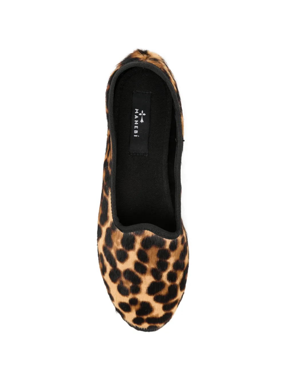 Manebi Loafers met luipaardprint Beige