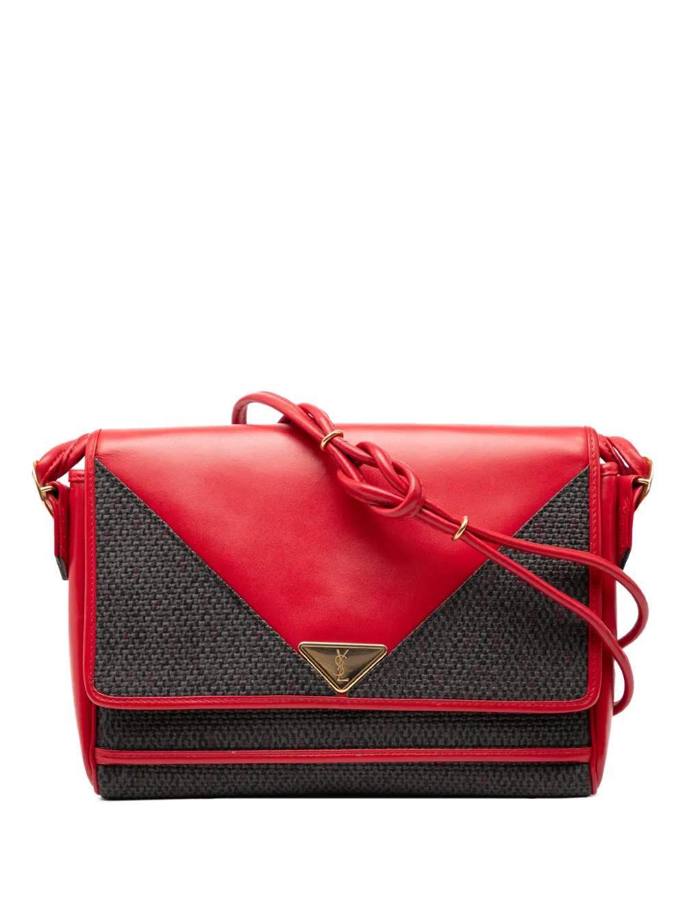 Saint Laurent Pre-Owned 2000-2015 Coated Canvas Envelope crossbody bag - Marrone