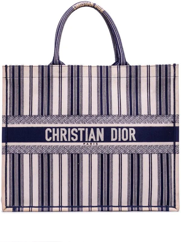 Christian Dior Pre-Owned 2018 ラージ キャンバス ストライプ ブック