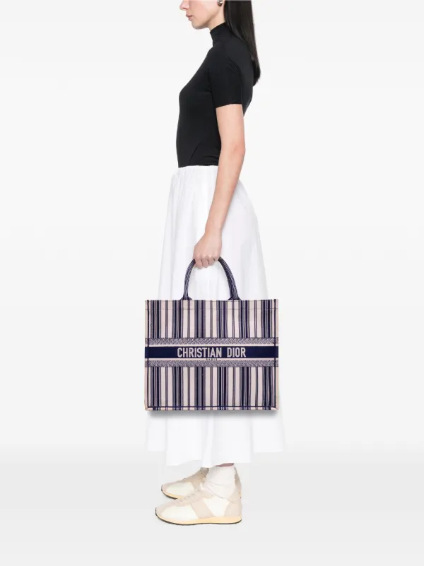 Christian Dior Pre-Owned 2018 ラージ キャンバス ストライプ ブック