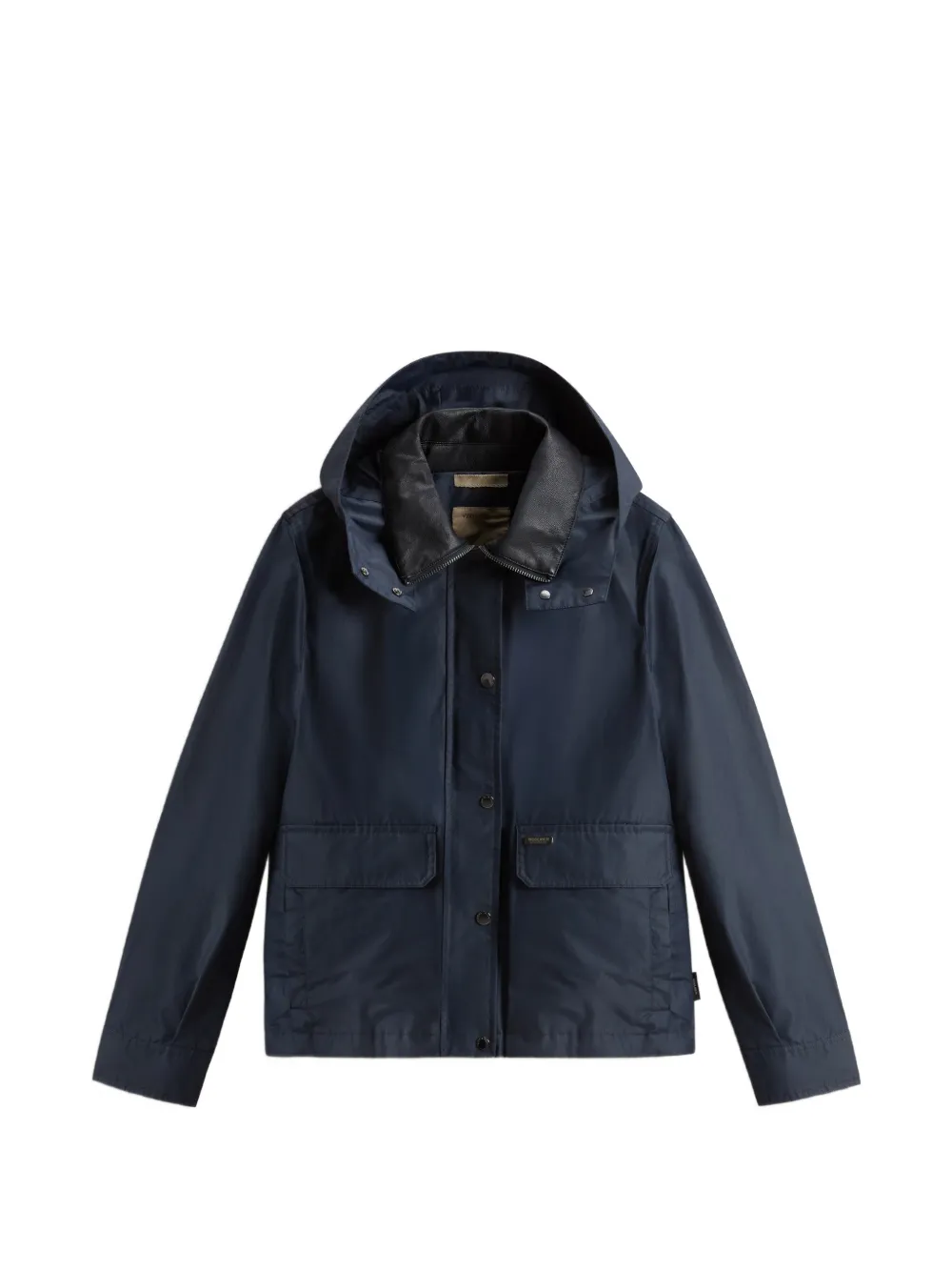 Woolrich Dundee superwax removable-hood jacket - Blu