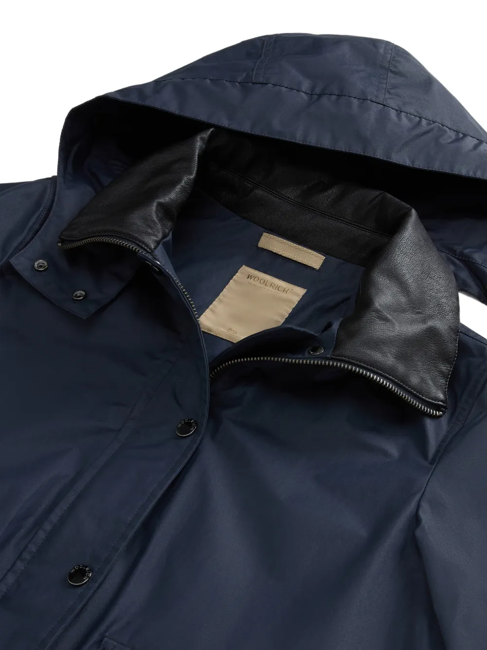  Woolrich Dundee Superwax Removable-hood Jacket - Blue 