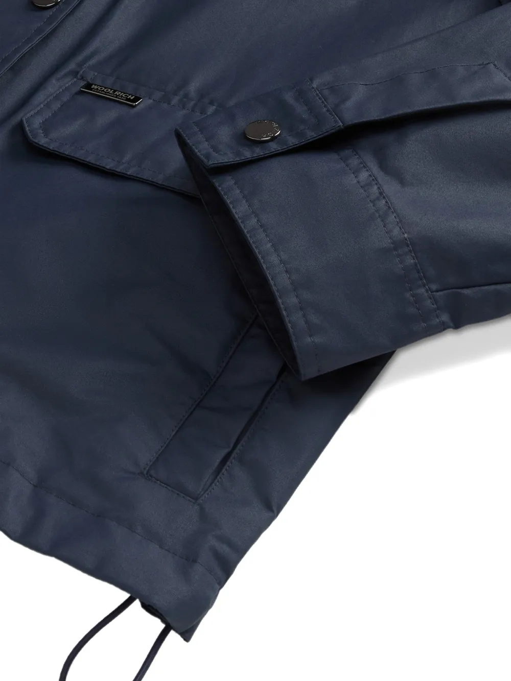  Woolrich Dundee Superwax Removable-hood Jacket - Blue 