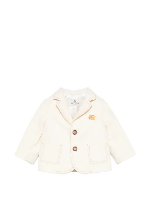 ETRO KIDS buttoned logo-embroidered blazer