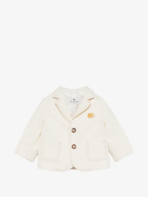 ETRO KIDS buttoned logo-embroidered blazer