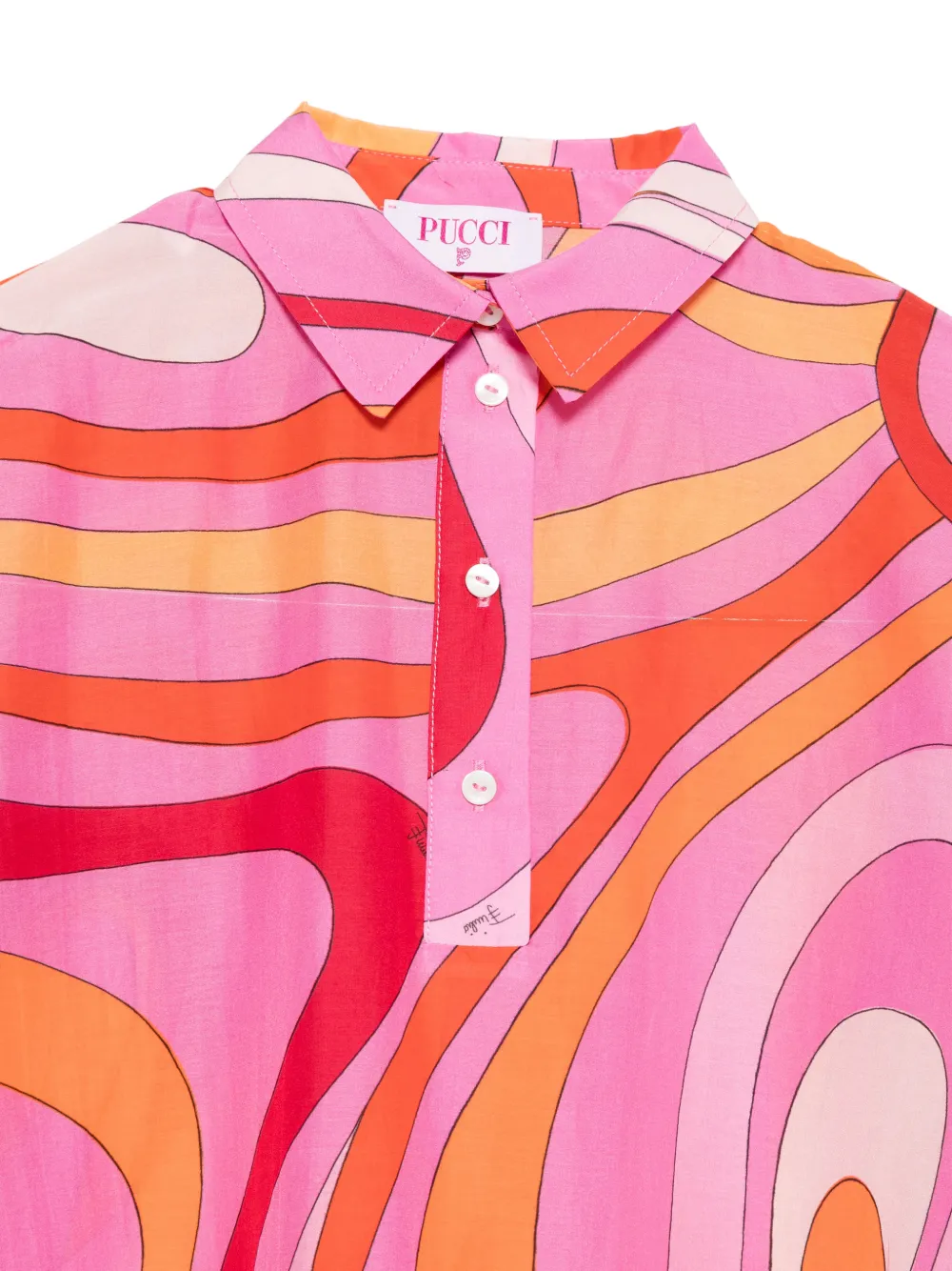 PUCCI Junior Shirtjurk met Marmo-print Roze