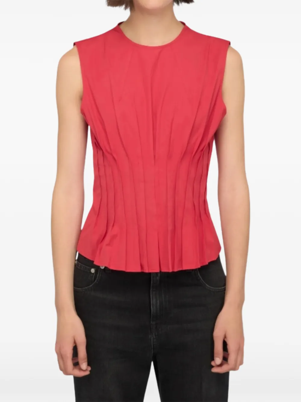  Semicouture Pleated Top - Red 