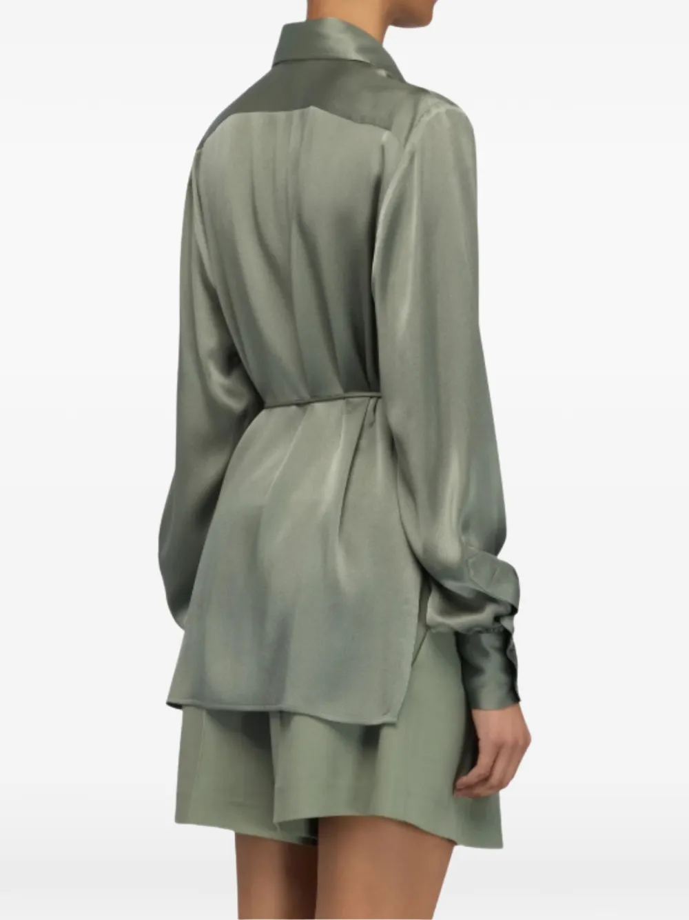  Semicouture Tie-fastening Shirt - Green 