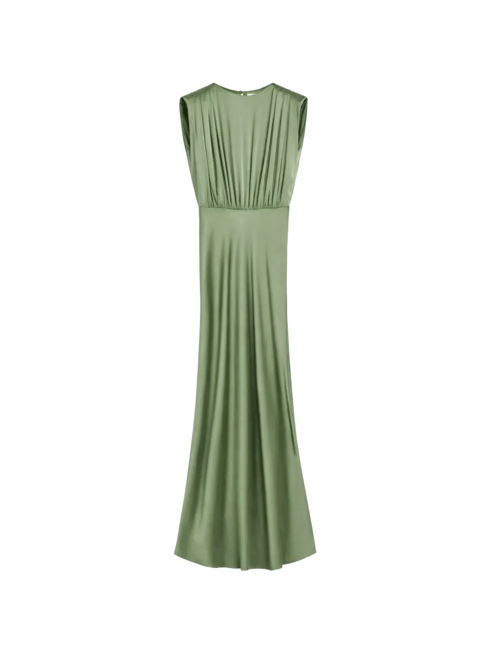 Semicouture gathered-detail maxi dress - Verde