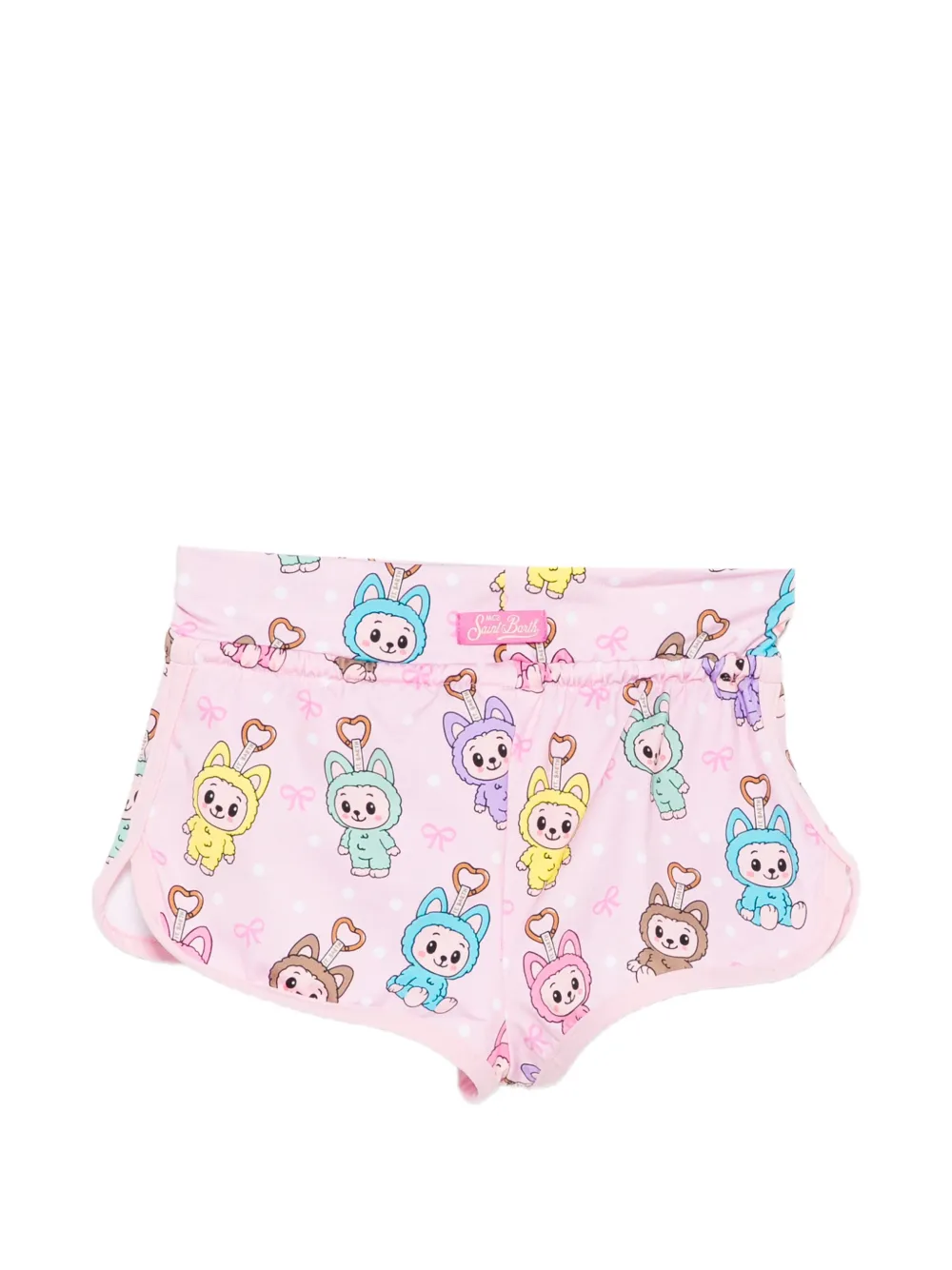  Mc2 Saint Barth Kids Coco Cartoon-print Bikini Bottoms - Pink 