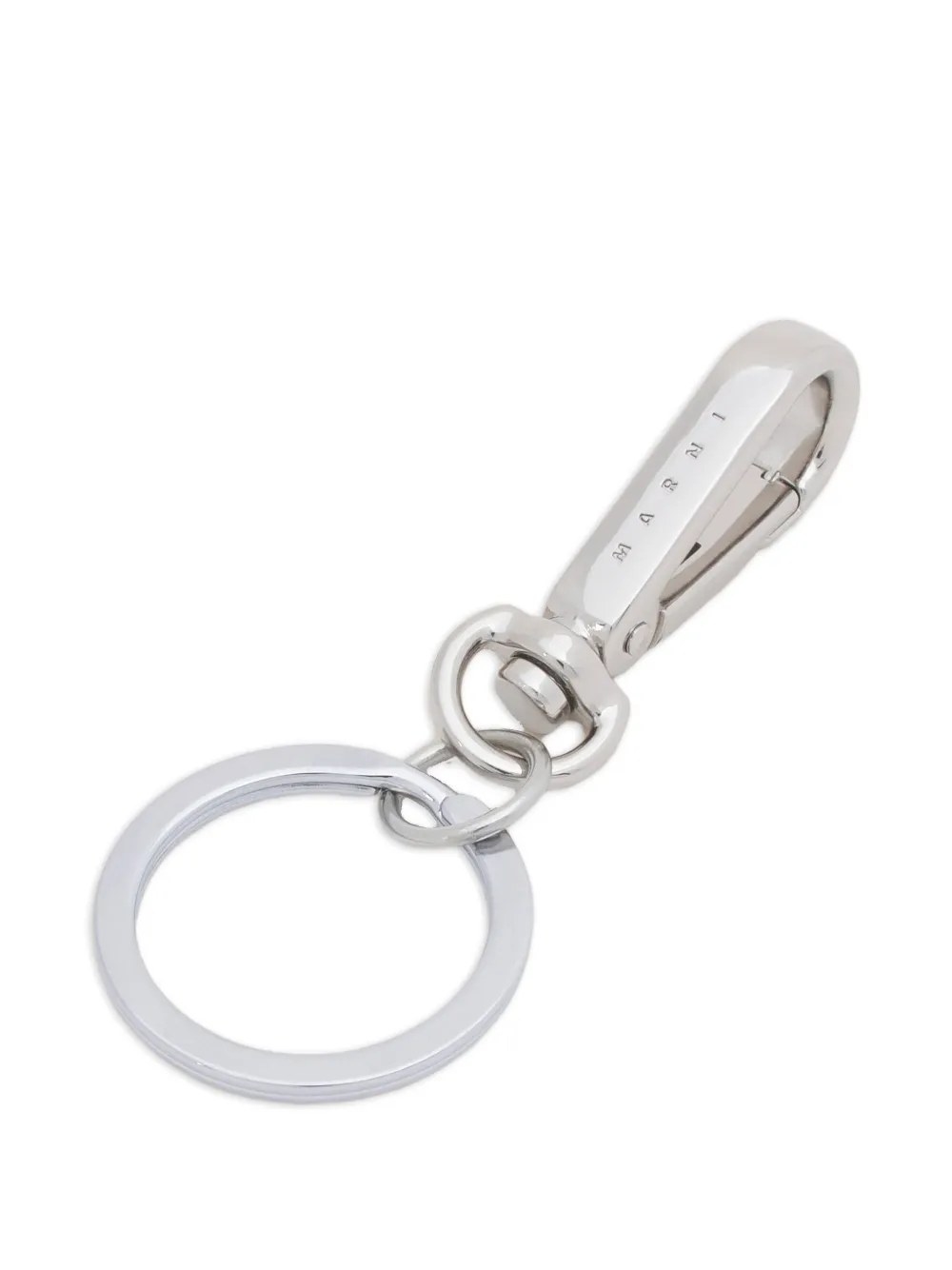  Marni Engraved Keyring - Silver 