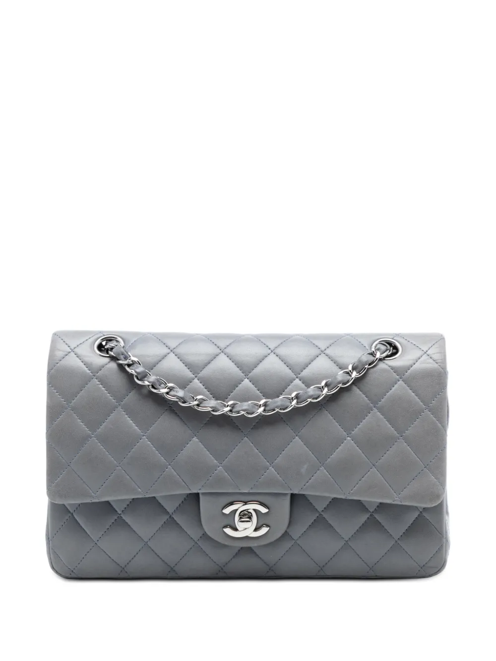 CHANEL Pre-Owned 2012 Medium Classic Lambskin Double Flap shoulder bag - Grigio